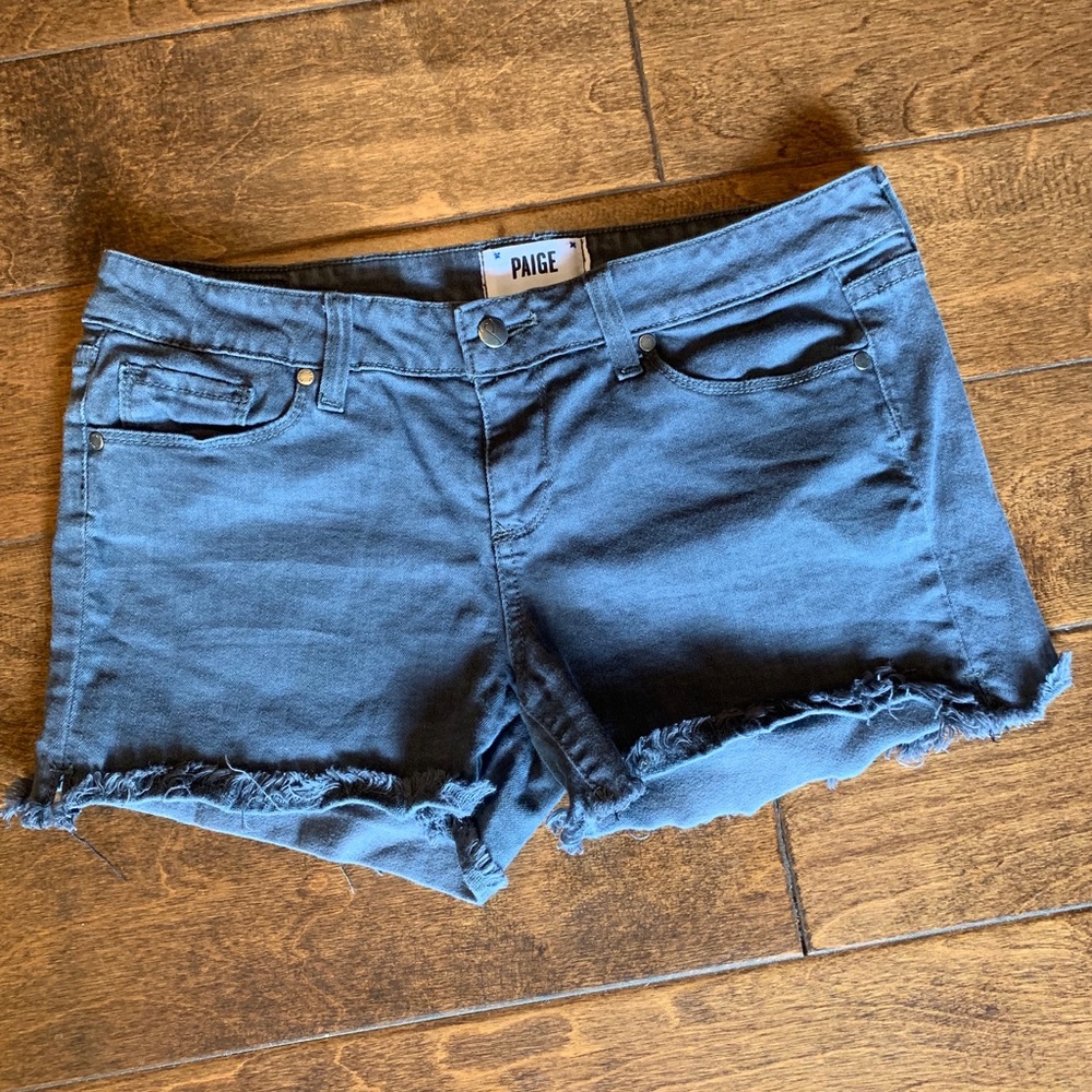 Paige Grey Cutoff Jean Shorts, 29